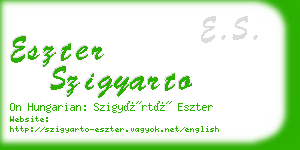 eszter szigyarto business card